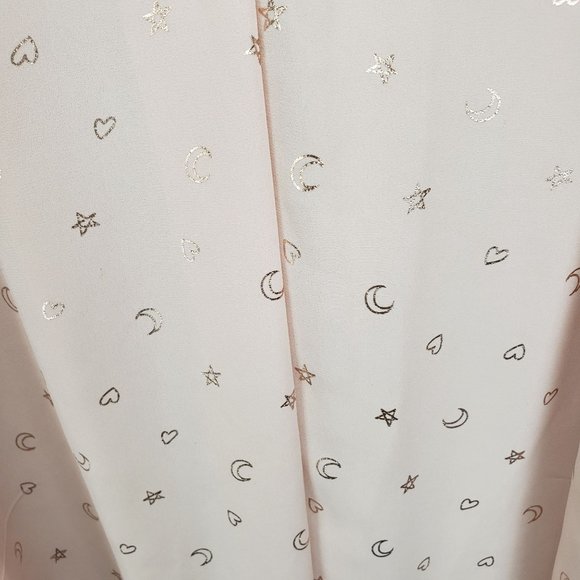 Torrid Women's Size 3 Hearts Moon And Stars Sleeveless Top Blush Pink And Gold - Picture 6 of 10